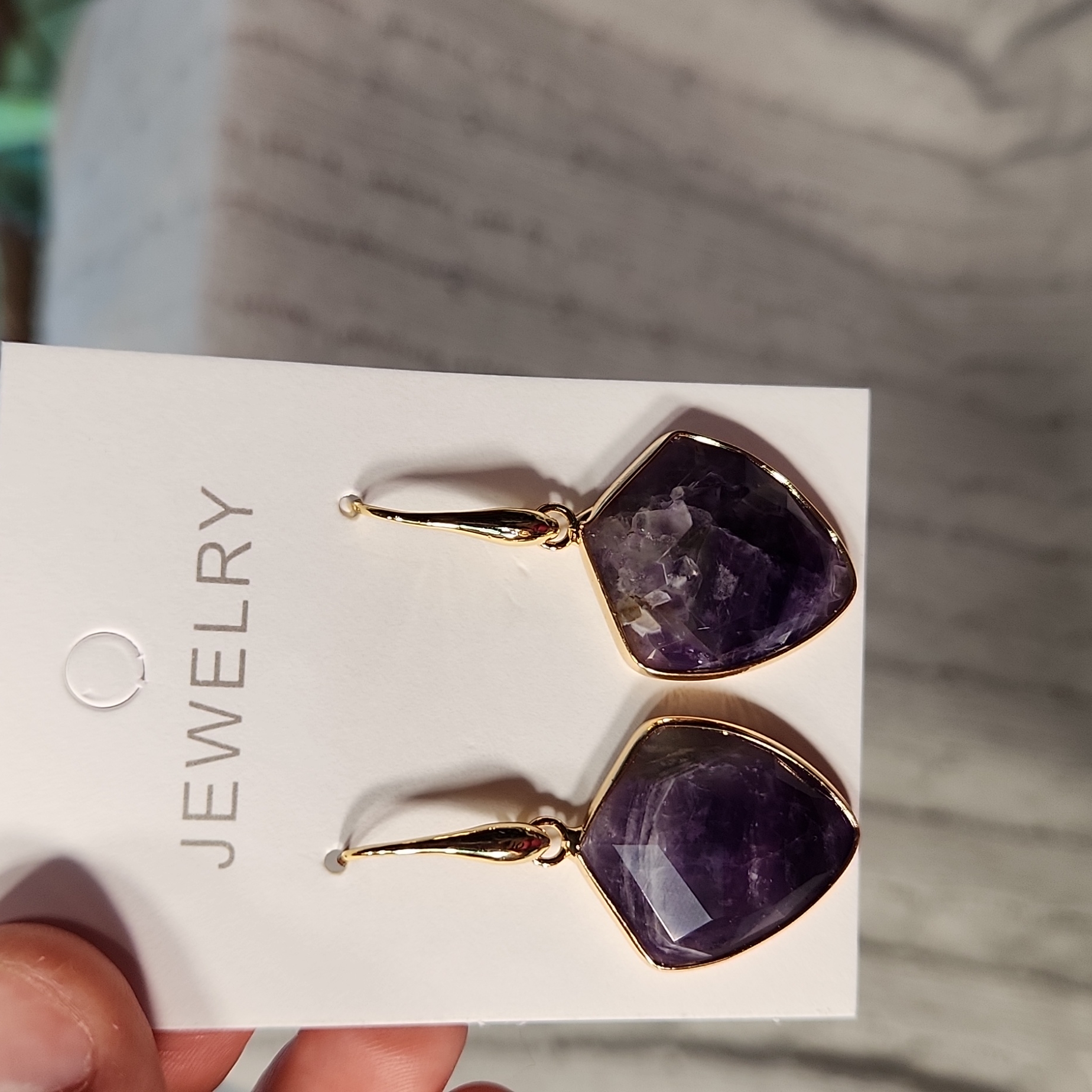 Nwot Jewelry Gold Colored Jewelry Purple Amethyst